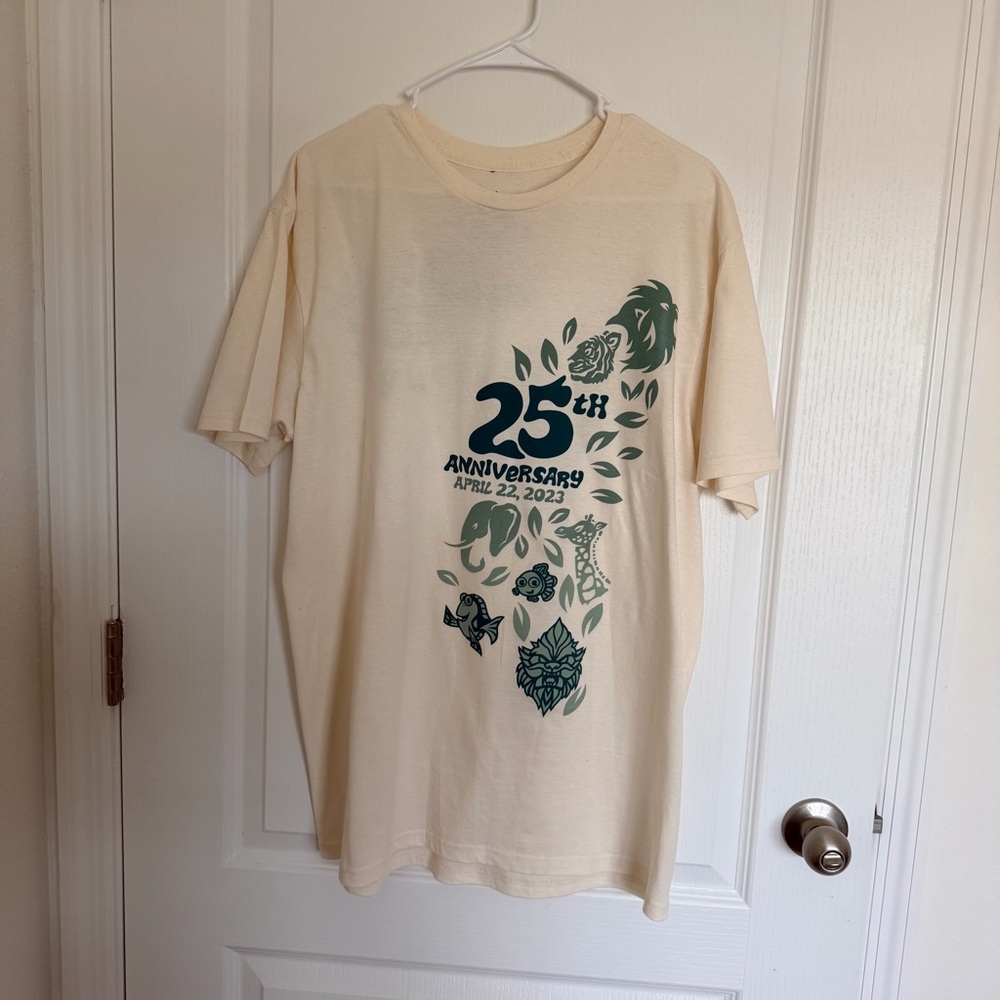Disney Cream 25th Anniversary Short Sleeve Tee